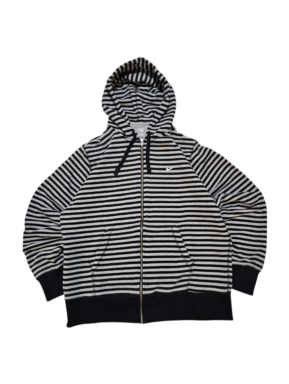 Vintage Y2k Nike The Athletic Dept. Full Zip Striped Hoodie